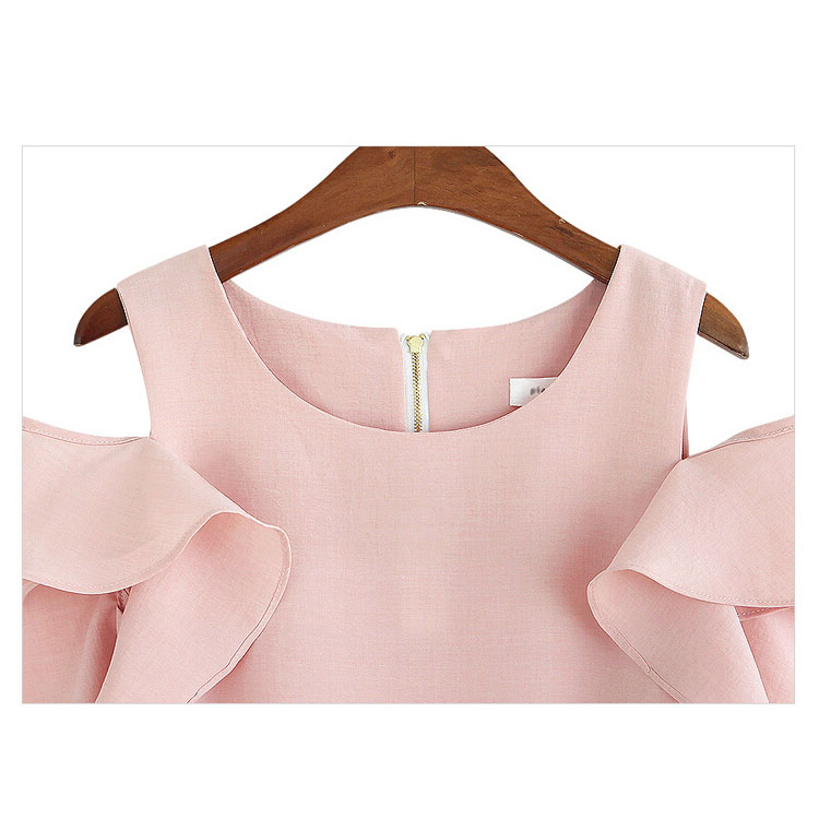 Fashion Ruffle Women Chiffon T-Shirt