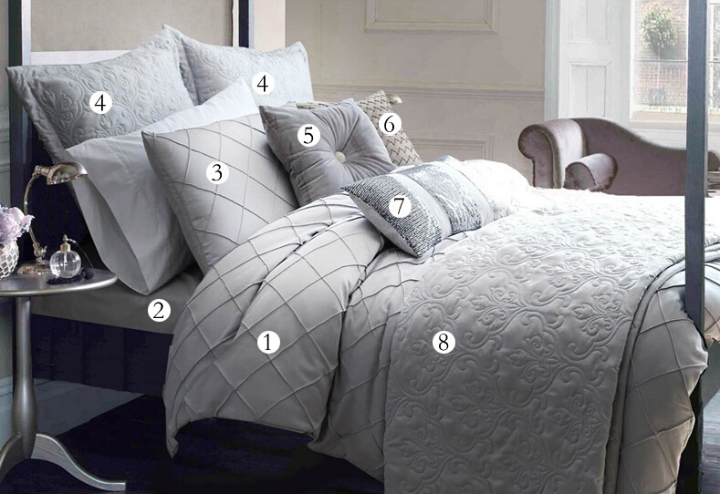 Home Textile Luxury Satin Bedding Comforter (set)