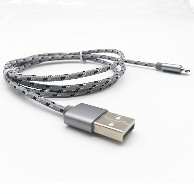 Nylon Braided Male a to Micro USB Data Sync Cable