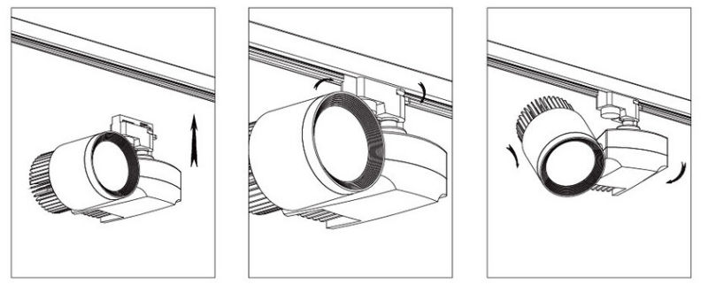 Ra90 COB LED Track Suspension Luminaire Spotlight