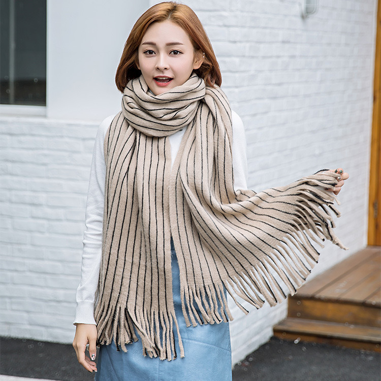 Lady Fashion Cashmere Like Knitted Scarf Winter Circle Loop Scarf (SK110)