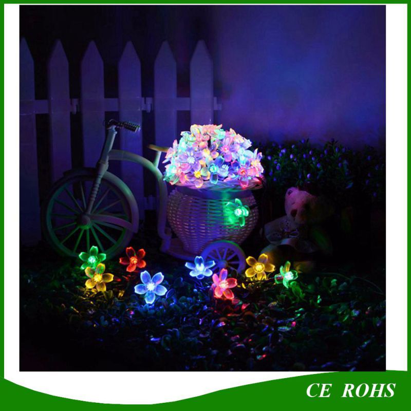 Outdoor Solar String Lights 21FT 50 LED Blossom Flower Fairy Light for Garden Patio Wedding Party Bedroom Christmas Decoration