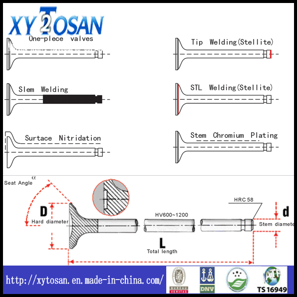 Intake & Exhaust Engine Valve for Suzuki 462/ 465/ 474/ G16A/ F6a/ Kcw/ Gf125 (ALL MODELS)