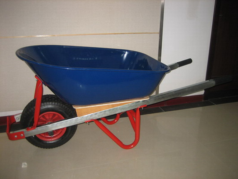 Large Plastic Tray Double Wheel Wheel Barrow