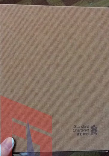 Leather Notebook for Diary Embossed Standard Chartered and Maserti Logo