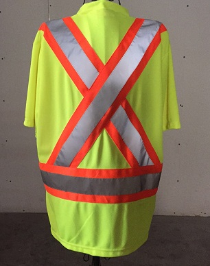 Reflective Safety T-Shirt with En, Made of Bird Eye Fabric