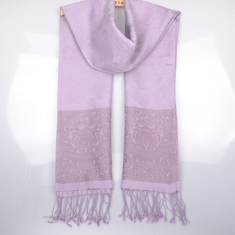 Silk & Acrylic Jacquard Scarf (12-BR010220-21.1)