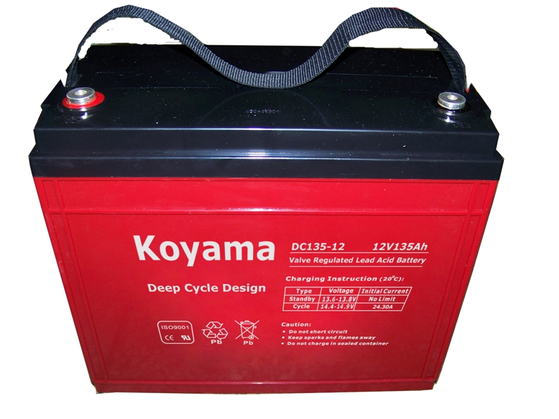 12V 135ah Deep Cycle AGM Battery for Emergency Lighting & Solar