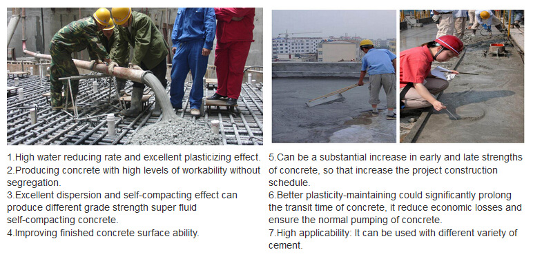 Concrete Water Reducing Admixture Polycarboxylate Ether Superplasticizer