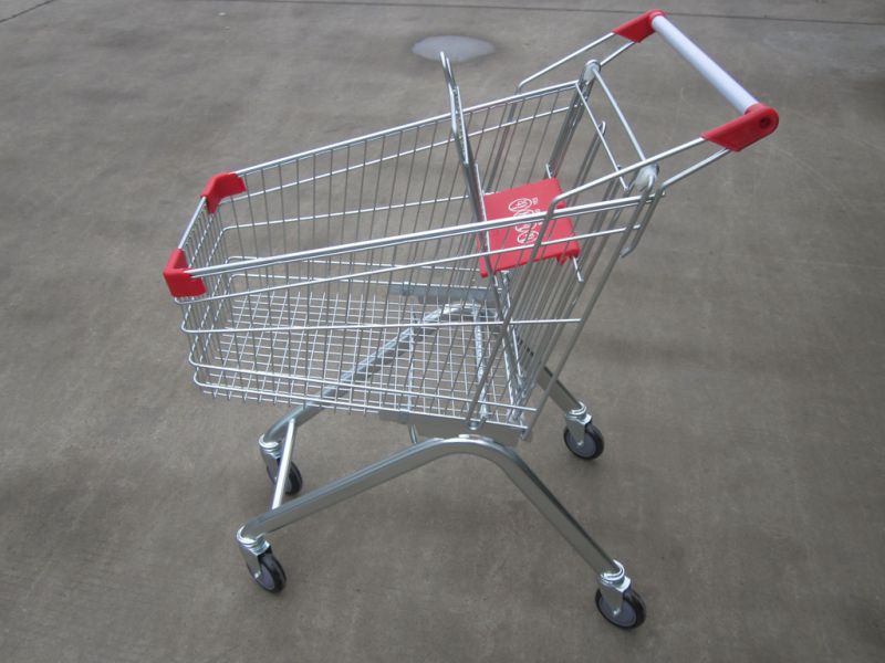 Four Wheels Shopping Trolley Used in Supermarket