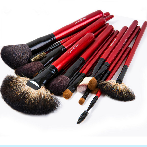 Professional Goat Hair Cosmetic Makeup Brushes 21PCS for Eyebrow Blending