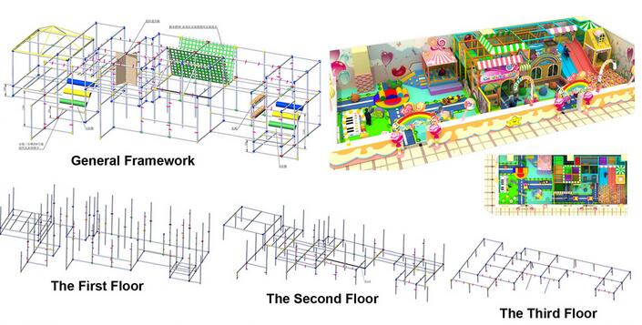 Indoor Adventure Playground Equipment Slides