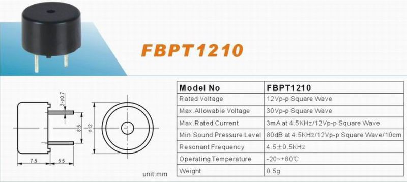 Piezo Buzzer 12V Buzzer Piezo Buzzer