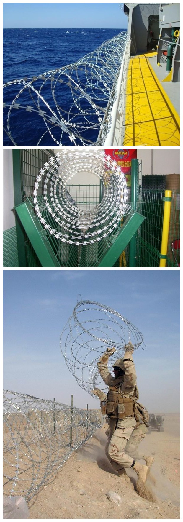 Building Material Hot Dipped Galvanized Razor Wire Used in Border Fence