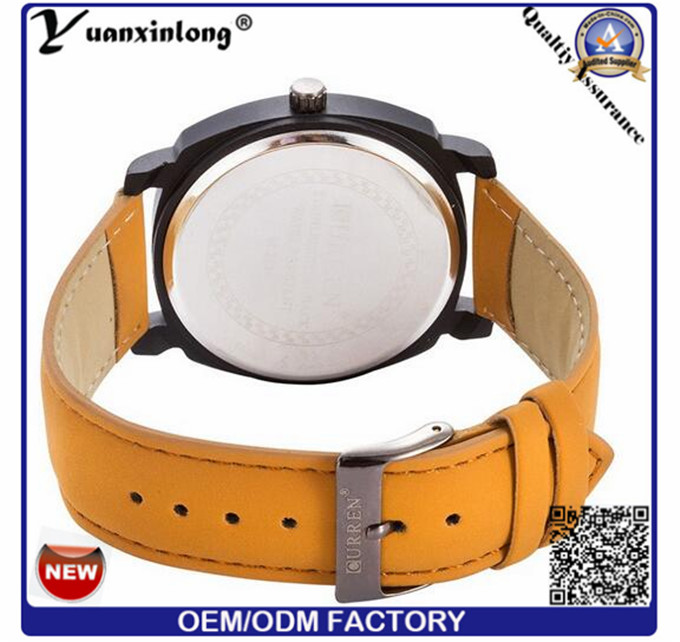 Yxl-375 2016 Fashion Watch Genuine Leather Band Japan Quartz Movement Curren Military Brand Watches Men Watch