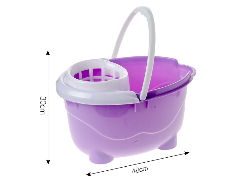 Squeeze Plastic Mop Bucket with Wheels