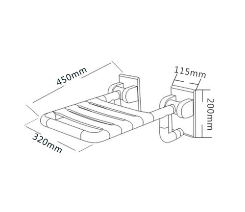 Bathroom Safety Wall Mounted Folding Shower Seat