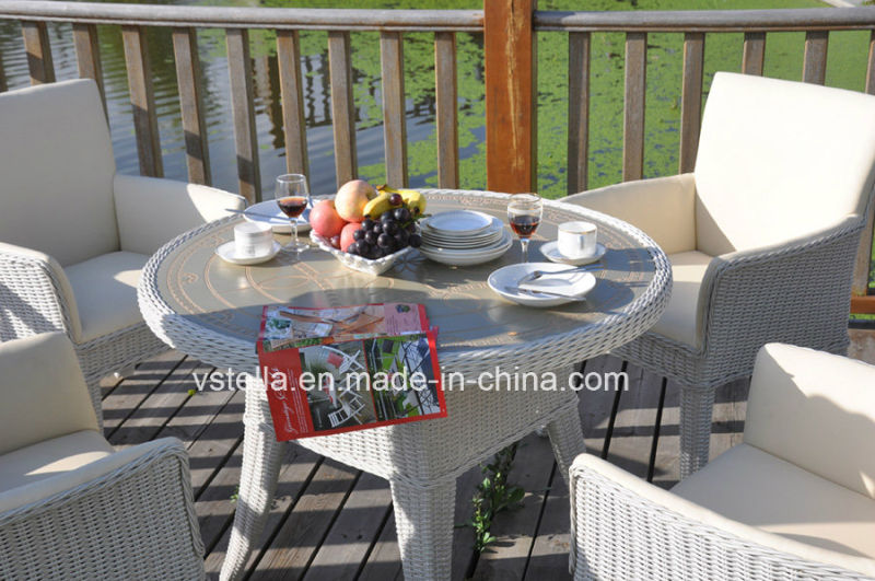 PU Leather Rattan Dining Set Garden Set