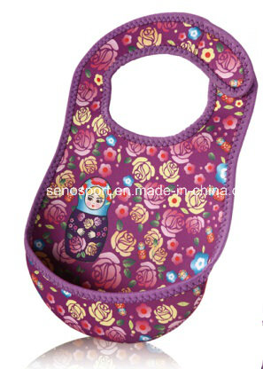 Cheap Custom Washable Neoprene Baby Bib (SNBB01)