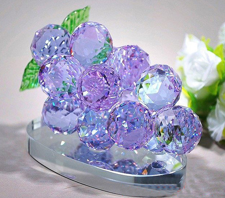 High Quality Wedding Decoration Gift Crystal Glass Grapes