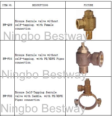 Brass Ferrule Valve Bw-F08