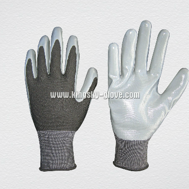 13G Polyester Lining Nitrile Coated Work Glove (5129)