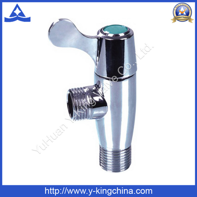 Polished Brass Angle Valve with Zinc Handle (YD-5025)