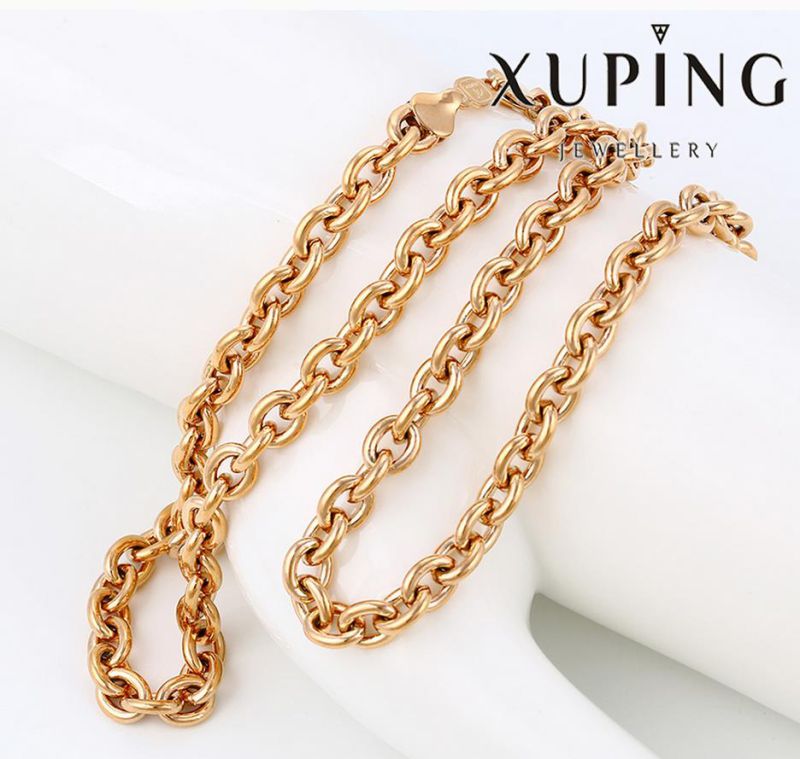 42925 Fashion Charm Sample 18k Gold-Plated Alloy Copper Imitation Jewelry Chain Necklace