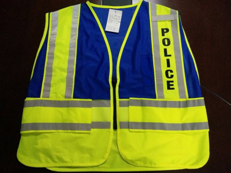 Safety Police Vest with Print Logo Five Tear Away