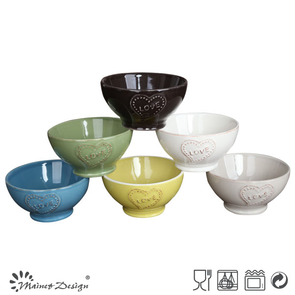 VARIOUS COLOR CERAMIC STONEWARE BOWL