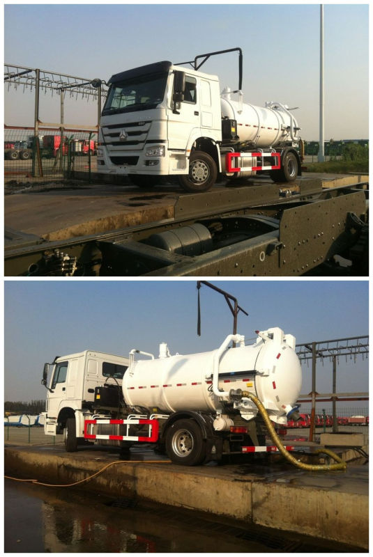 Sinotruk HOWO 4X2 Vacuum Fecal Suction Truck 8000L Sewage Suction Truck