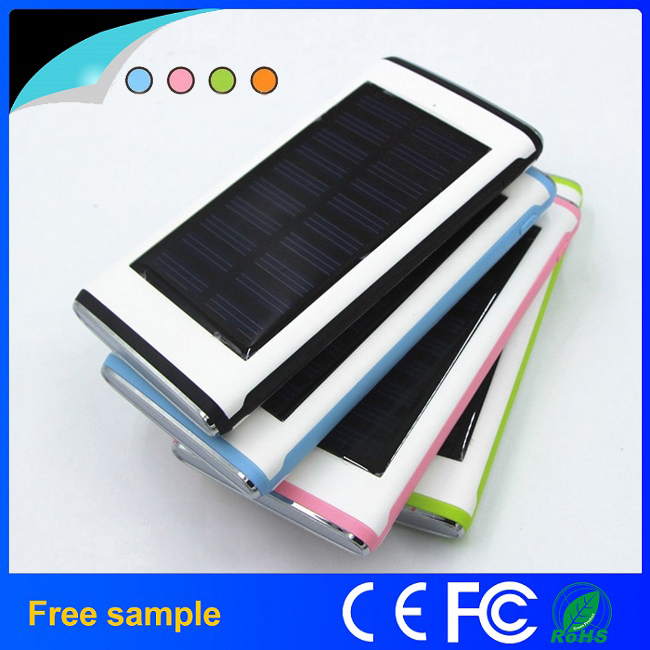 Grade a Lithium Polymer Battery 12000mAh Super Thin Solar Power Bank