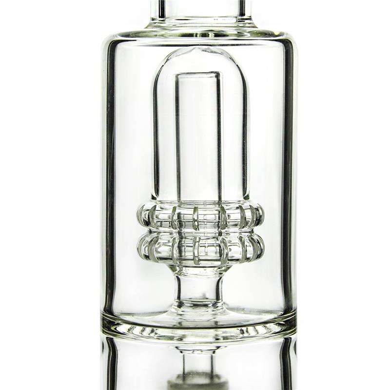 Glass Water Pipe with Double Circ Showerhead for Smoking (ES-GB-397)