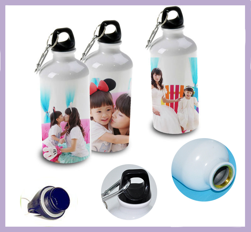 500ml Sublimation Blanks Aluminum Sport Water Bottle for Climber