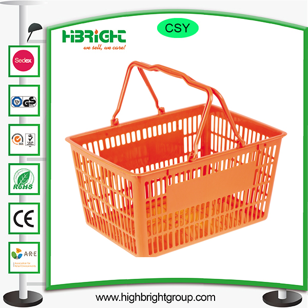 Transparent Color Plastic Shopping Basket