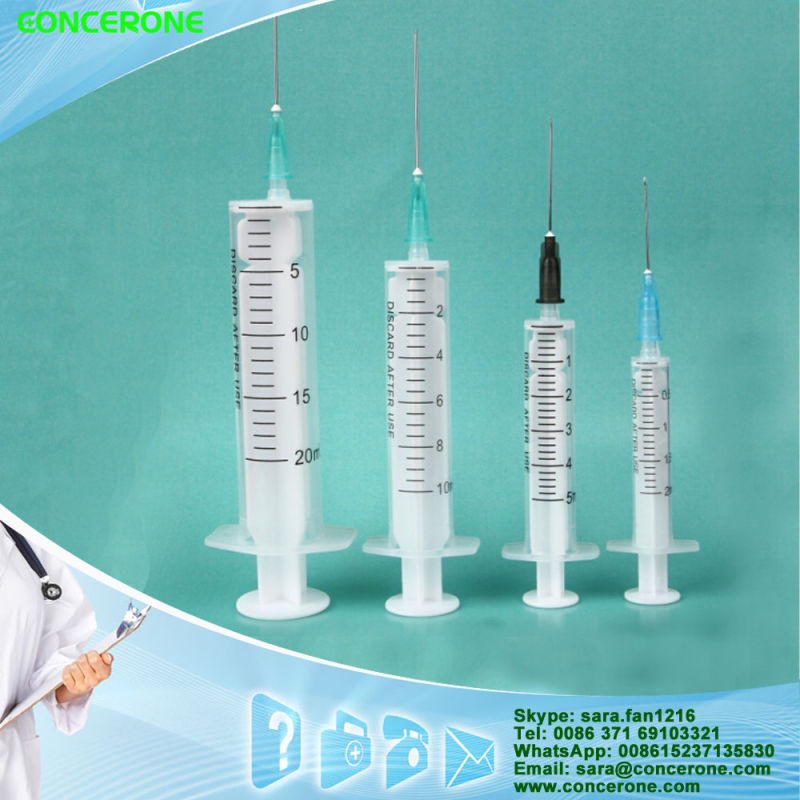 Medical Plastic Disposable Syringes for Single Use (1ml -200ml)