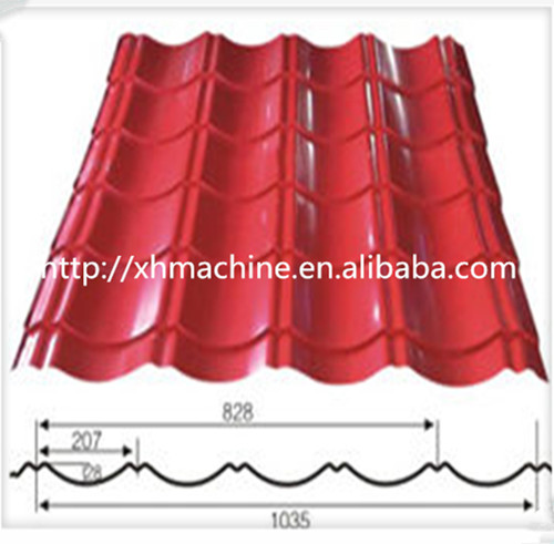 Color Steel Corrugation Roof Panel Glazed Tile Roll Forming Machine