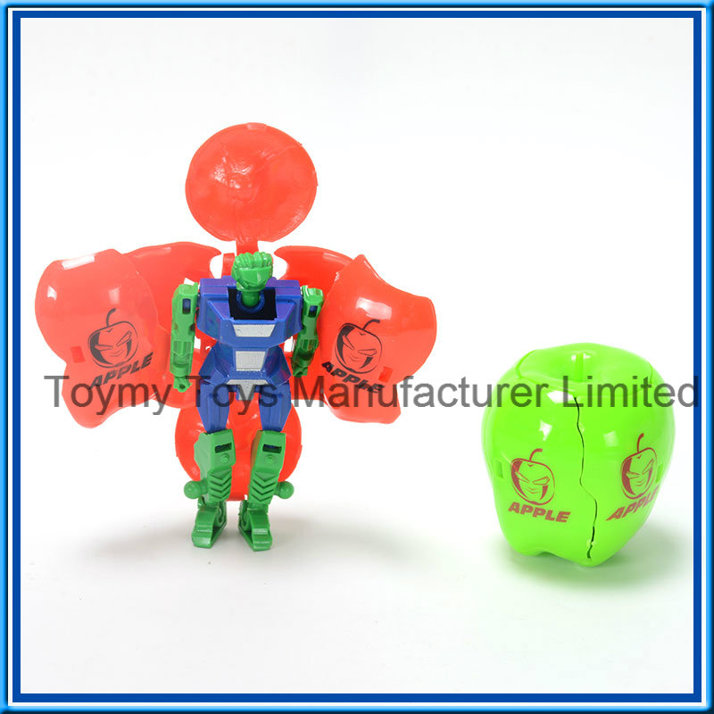 Hot Sale Cartoon Fruit Apple Transformance Robot Toy