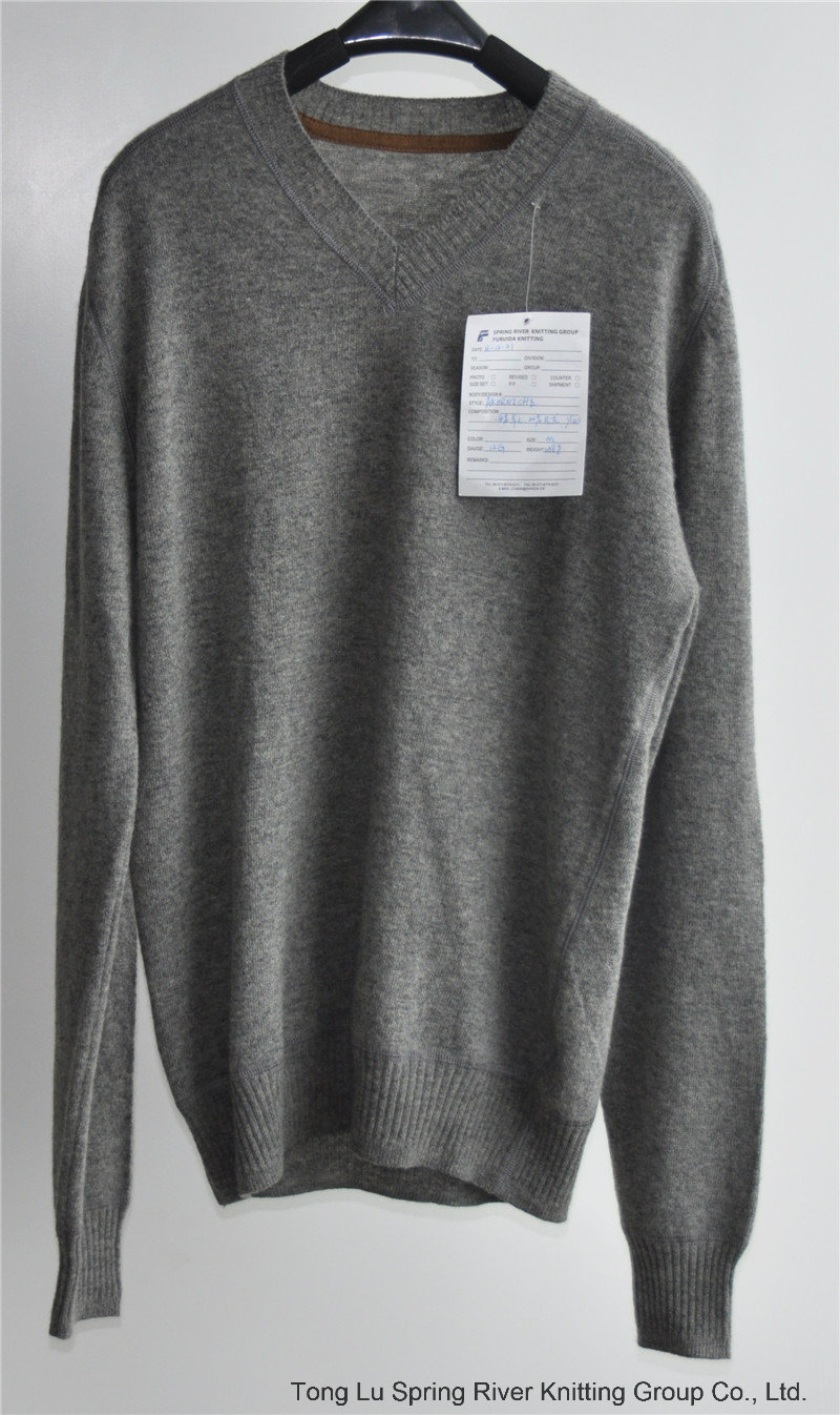 Winter Pure Colour V-Neck Pullover Man Sweater