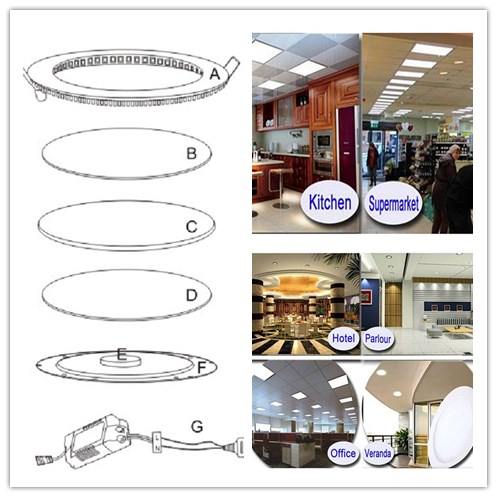 24W Square White LED Panel Light for Indoor with CE