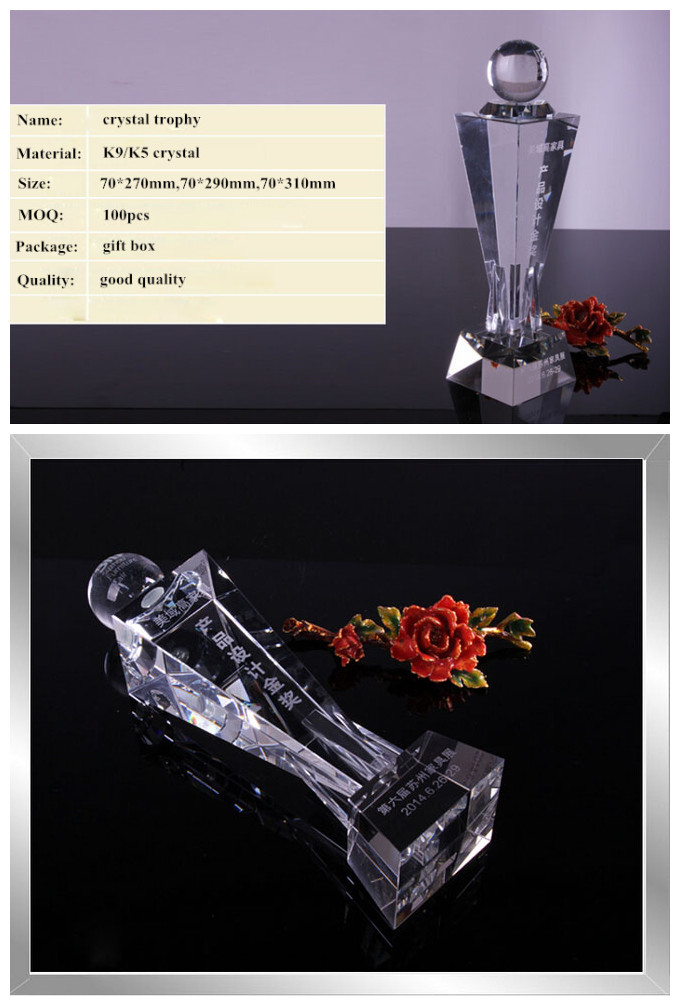 High-Grade Creative Group Trophy Customize Crystal Trophy