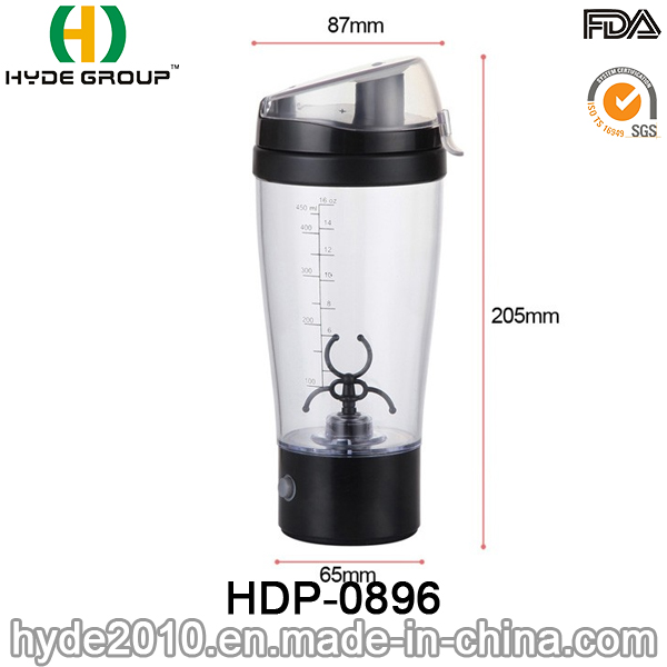 Popular 450ml Electric Powder Mixer Cup, 2017 Plastic Vortex Protein Shaker Bottle (HDP-0896)