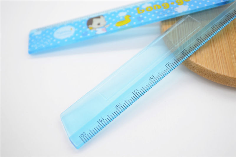 10cm Cartoon Color Spot Folding Plastic Ruler for Office Stationery