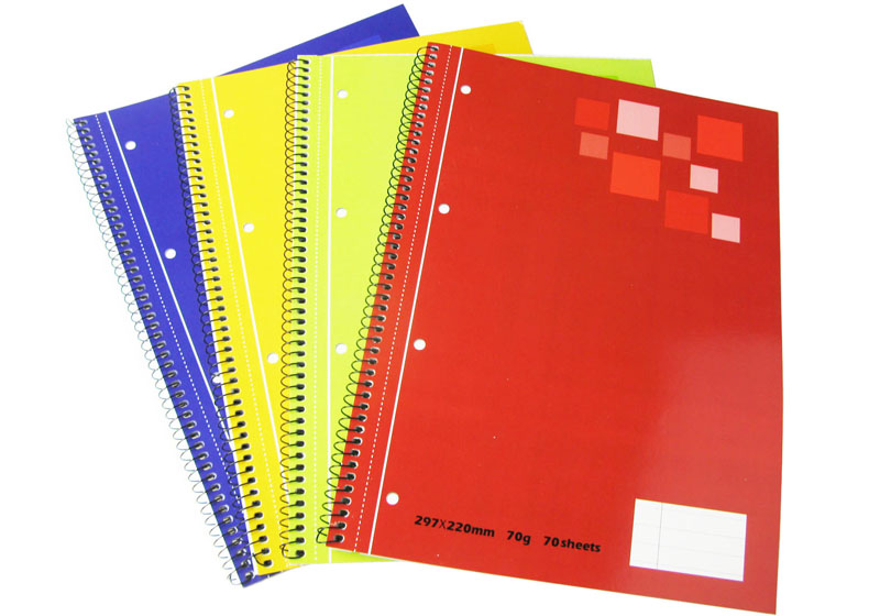 Four Colors Spiral Notebook Stationery for Schools and Office Use