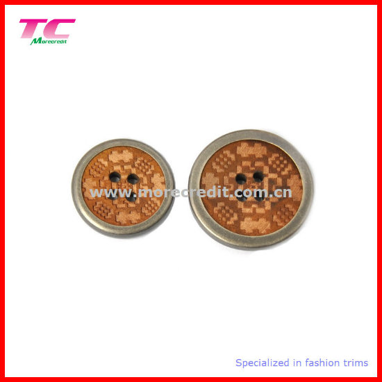 10mm Flat Edge Wooden Button