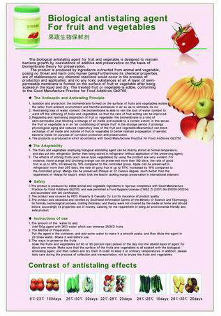 Biological Antistaling Agent for Fruit and Vegetable