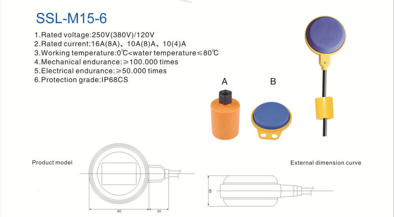 Water Tank Square Float Switch