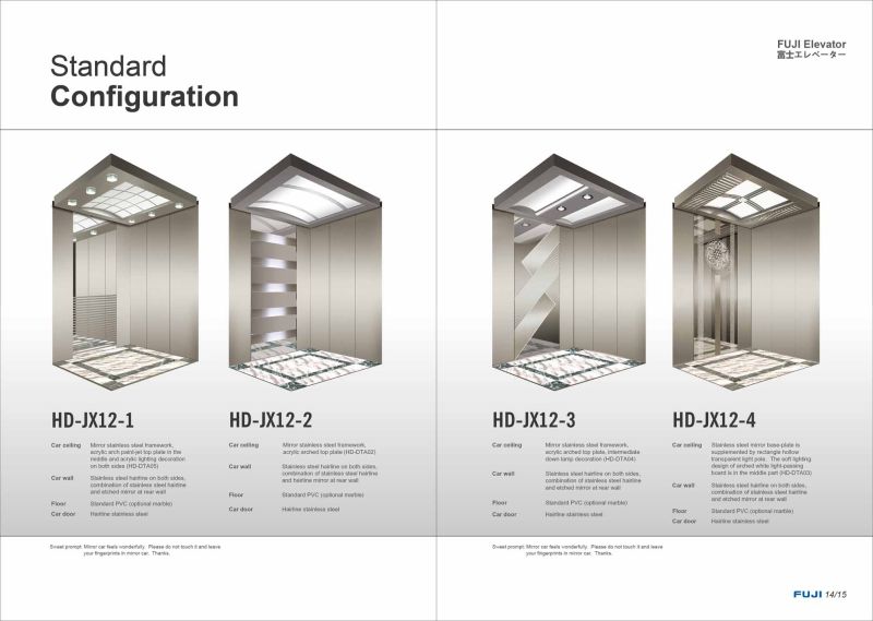 FUJI Passenger Elevator Lift (HD-JX12-4)