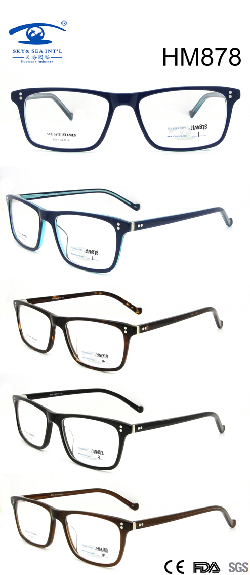 New Design Acetate Optical Glasses (HM878)