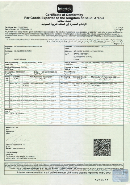 Portable Gasolion Generator with Ce/Soncap Approval